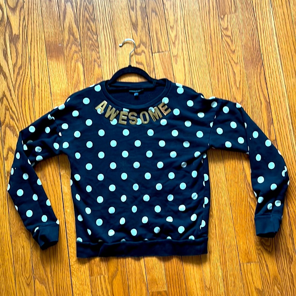 Topshop Polka Dot ‘AWESOME’ Crewneck Sweatshirt